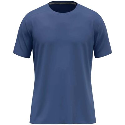 Herren Shirt T-Shirt Uni in blau