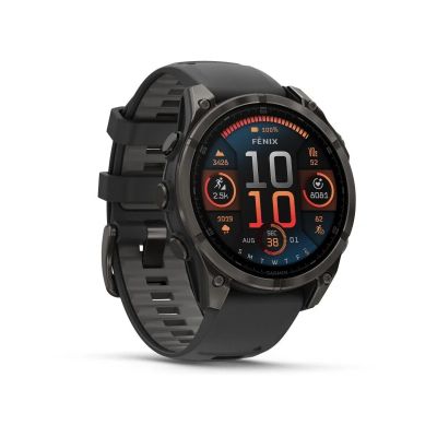 GARMIN fenix® 8 – 47 mm, AMOLED, Sapphire, Schwarz/Titan Carbongrau DLC in - schwarz/titan carbongrau
