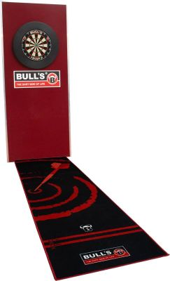 BULL'S Dartboard Carpet Mat 140 Red in rot