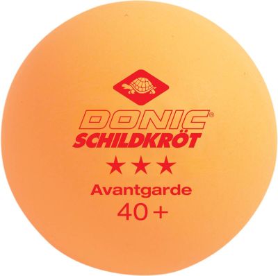 Donic-Schildkröt Tischtennisball 3-Stern Avantgarde, Poly 40+ Qualität, 6 Stk. im Blister, 3x weiß / 3x orange in orange
