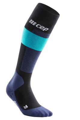 CEP merino socks, skiing, tall, v2, men in blau