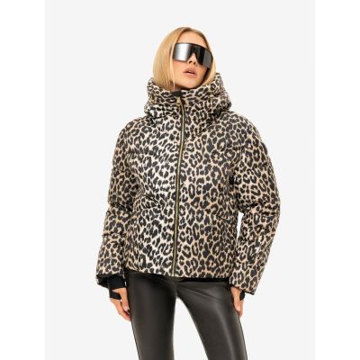 NIKKIE Newport Leopard Jacket in 2549 hummus