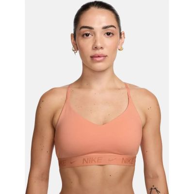 Damen Shirt W NK DF INDY LGT SPT BRA in braun