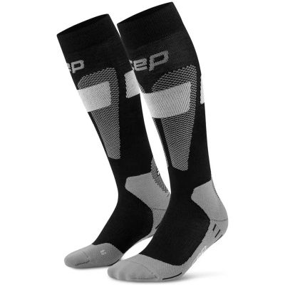 Damen Socken ski merino socks, tall, 3.0 in grau