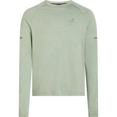 Herren Langarmshirt Ailo LS M in 919 melange/green smoke/