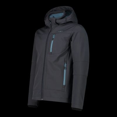 MAN JACKET ZIP HOOD in 12ur antracite-hydro