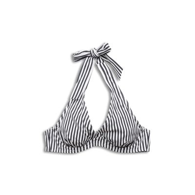 Women Beach Tops with wire underwire in blau