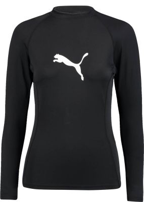PUMA Damen Shirt SWIM WOMEN LONG SLEEVE RASH GU in schwarz