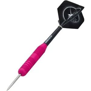 Dartpfeil Unicorn Core Plus Rubberised Pink Steel Darts in schwarz