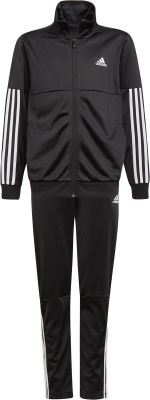 adidas Kinder 3-Streifen Team Trainingsanzug in schwarz