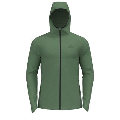 Ascent Performance Wool 220 Mid Layer mit Kapuze und Reissverschluss in grün