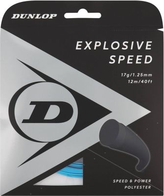 DUNLOP Tennissaite "EXPLOSIVE SPEED" 12m SET BLAU 1.25mm in schwarz