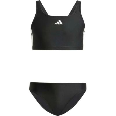 Kinder Bikini 3-Streifen V-Back Kids in schwarz
