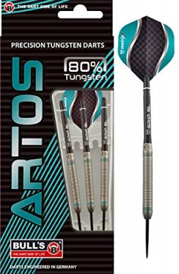 BULLS Dartpfeil BULL'S Artos AR1 Steeldart, Mint 80% Tungsten in 17 farbig silber