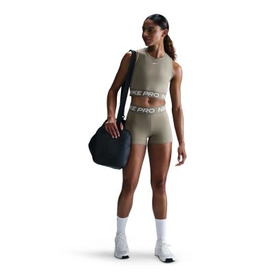 NIKE PRO DF 365 CROP TANK in 320 light army/white