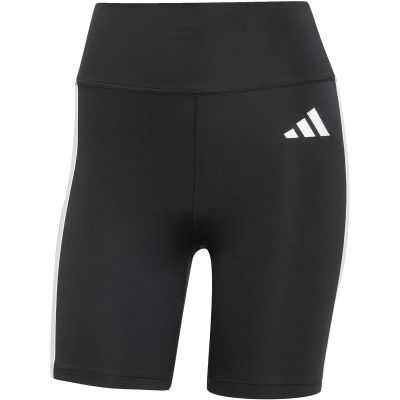 Damen Tight Optime Essentials 3-Streifen kurze (Länge 5 Zoll) in schwarz